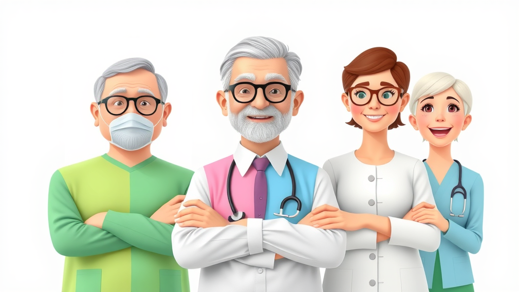 infographic illustrating diverse age groups receiving healthcare representing life expectancy and care for older adults
