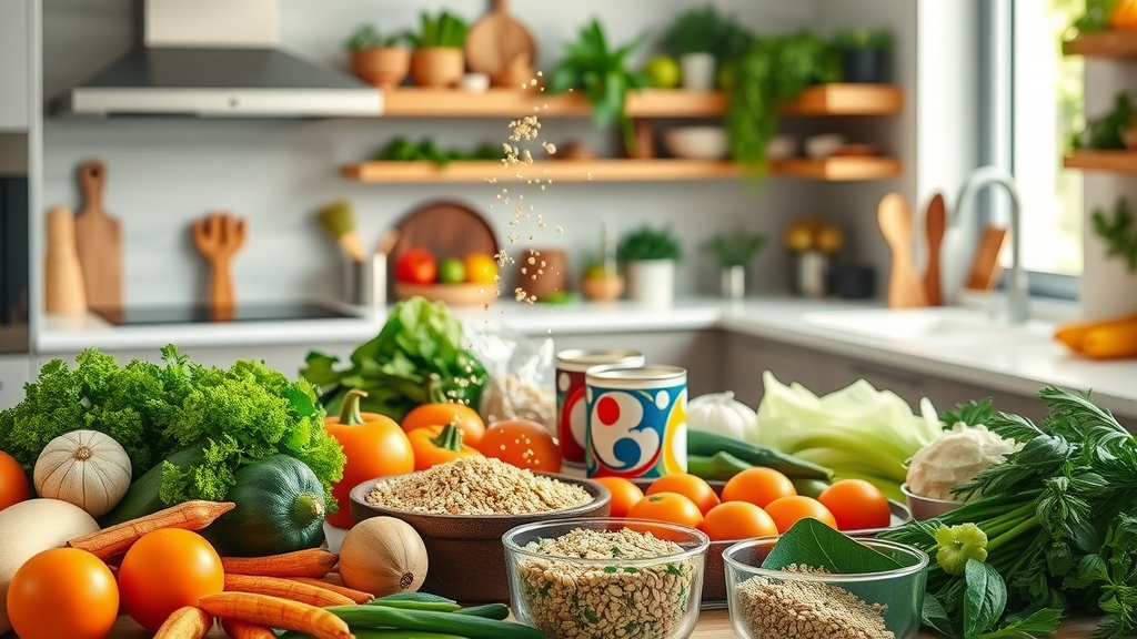 vibrant colorful meal prep representing nutrition and physical activity in holistic wellness approaches