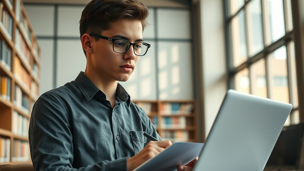 public health advocacy student researching public health topics in library