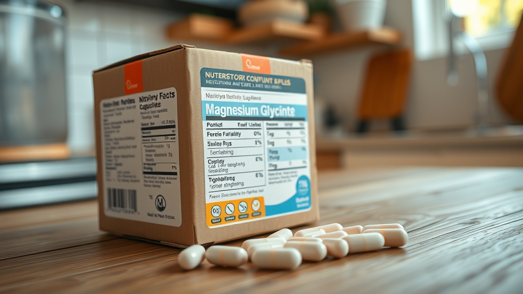 close-up photo of a delivery box with magnesium glycinate supplements