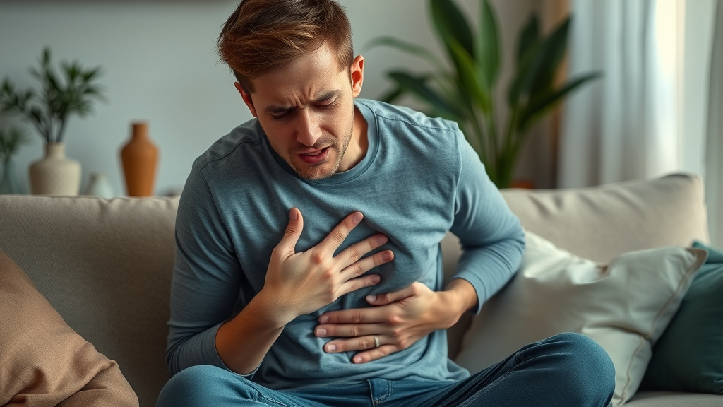chronic pain and mental health - Person showing stress and pain symptoms