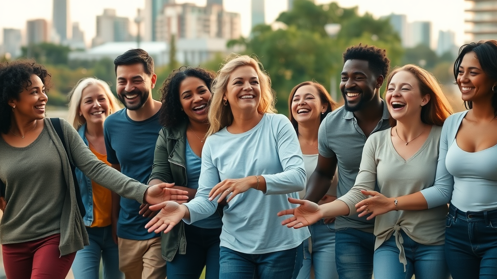 diverse community united for mental health and wellness support