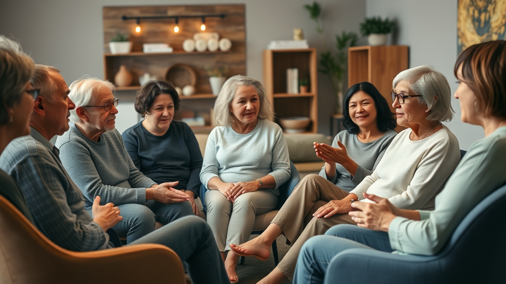 chronic illness and mental health - Diverse group of patients sharing experiences