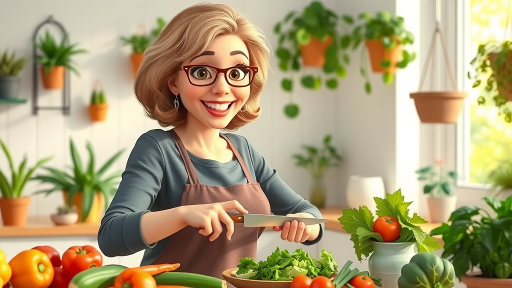 daily wellness and prevention healthy meal prep middle-aged woman