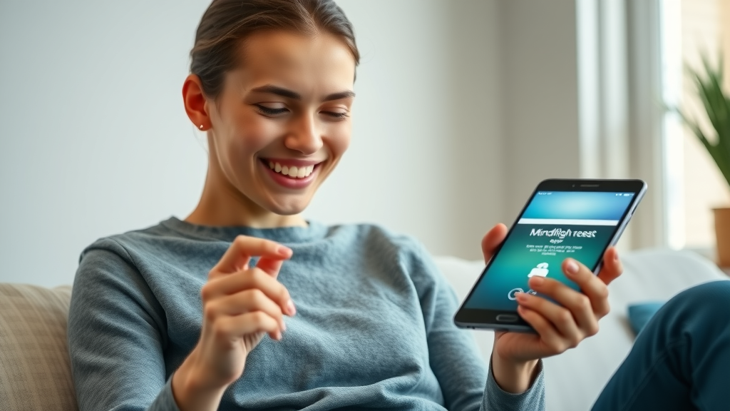 Modern digital devices displaying mindfulness apps for meditation practices and guided meditation