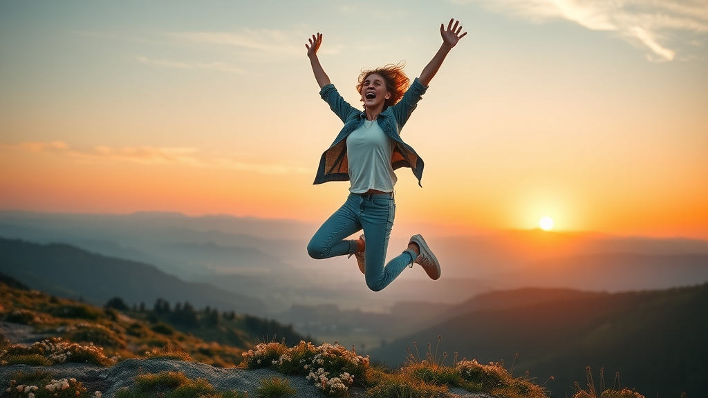 positive psychology optimism growth mindset young adult mountain sunrise