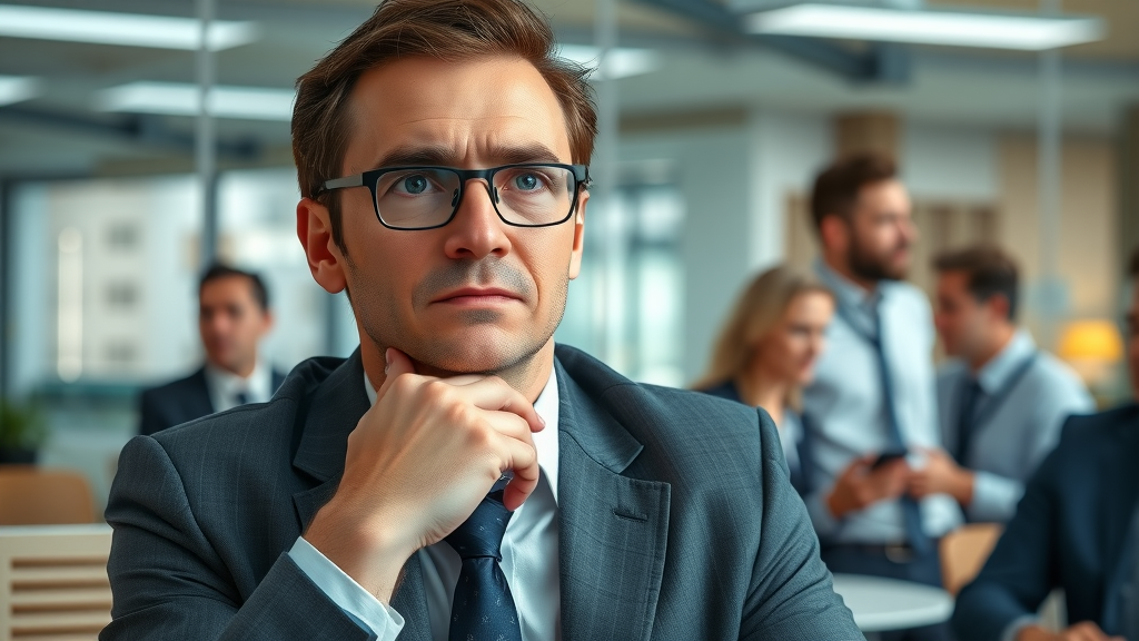 Office worker experiencing social isolation due to mental health stigma among colleagues