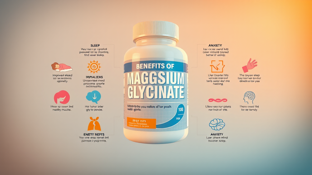 infographic showing the health benefits of magnesium glycinate