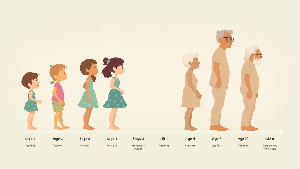 mental health through life stages illustrated diagram human silhouette childhood to old age