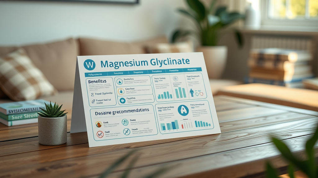 infographic summarizing key takeaways about magnesium glycinate