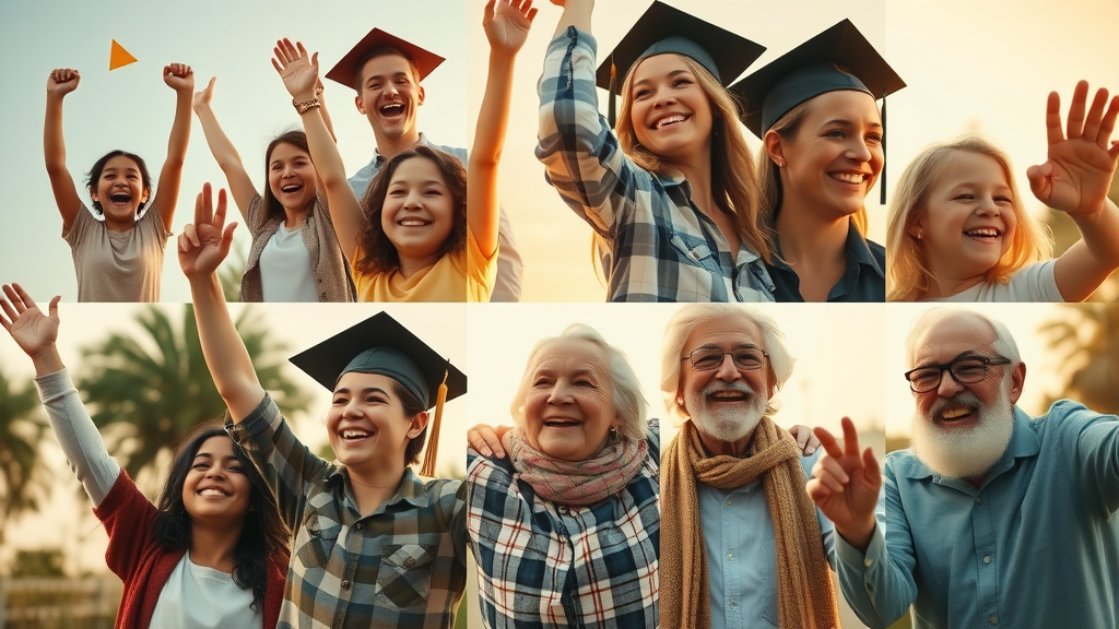 life stages transitions children adults seniors collage