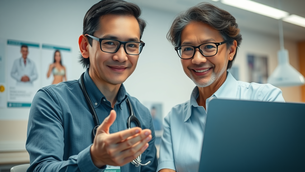Patient and IT specialist ensuring secure telehealth for chronic disease management