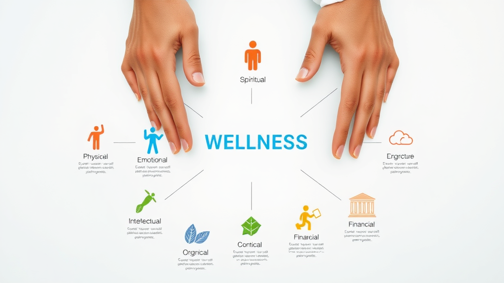 7 areas of wellness and prevention colorful icons infographic