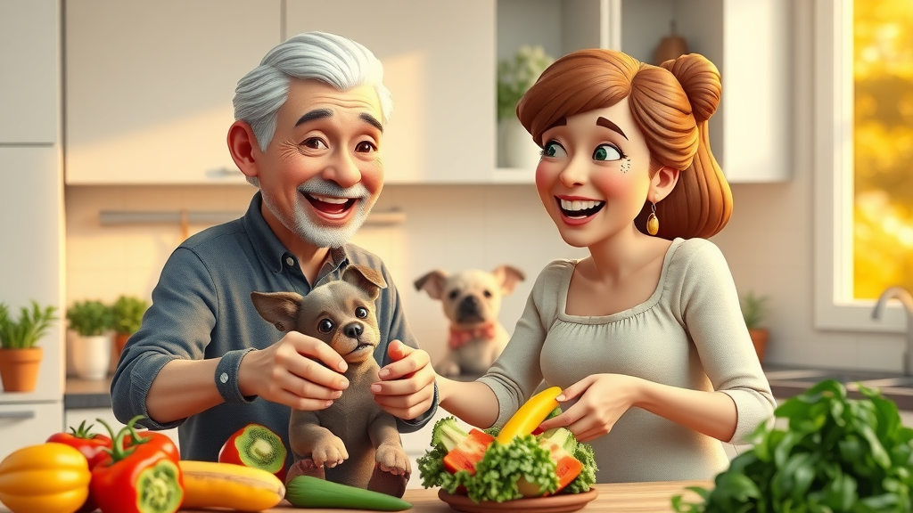 Dynamic senior couple preparing a healthy meal together to prevent age-related chronic conditions