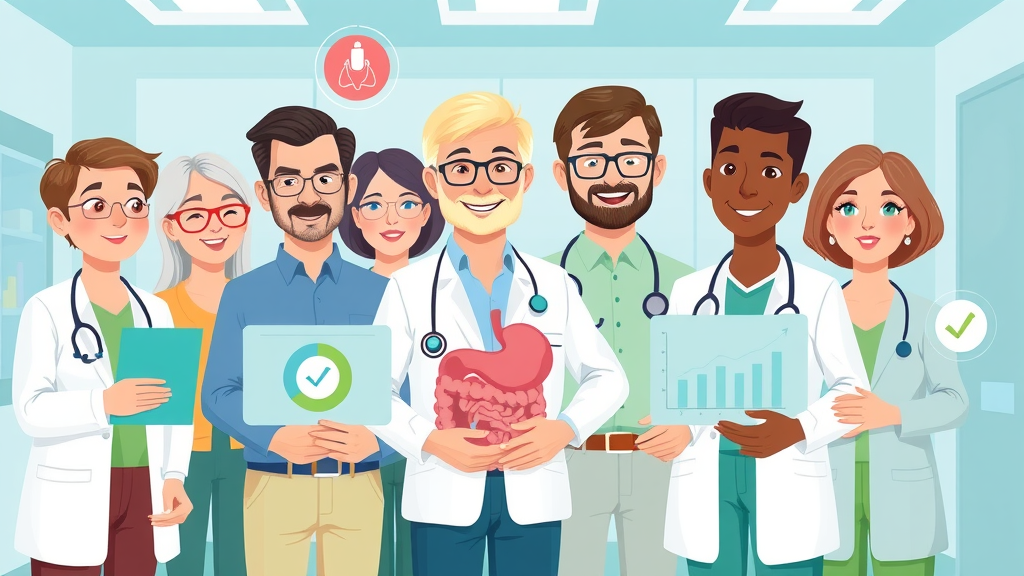 The GIGuy Colon Health Infographic - diverse group discussing digestive wellness trends