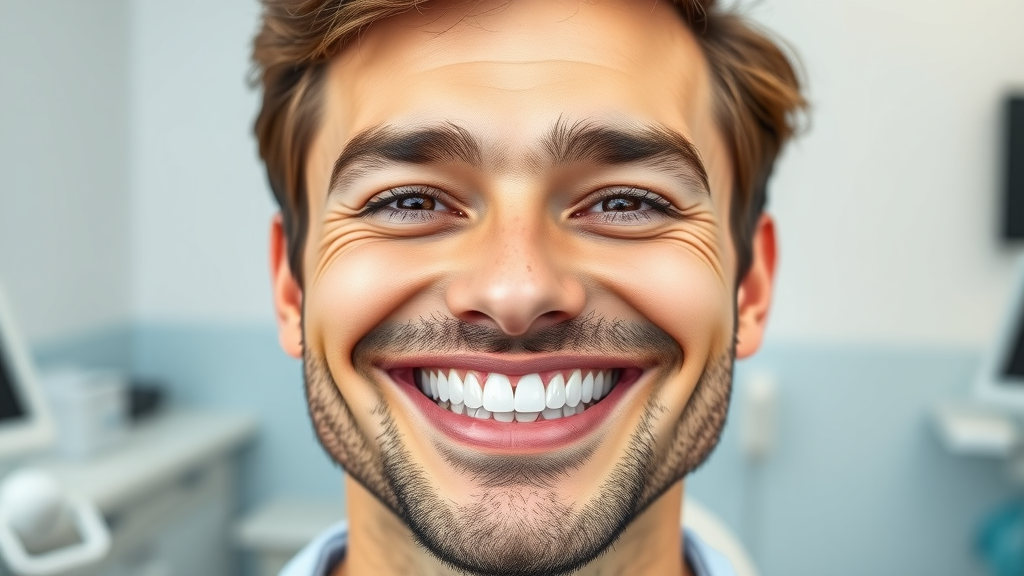 Cosmetic dental solutions for black triangles and whitening, before-and-after smile makeover; perfect white smile in Triangle clinic