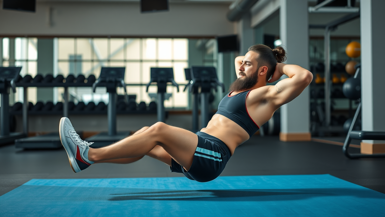 Triangle gym member practicing muscle recovery on foam roller